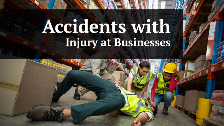 accidents with injury at businesses