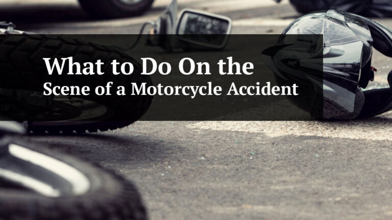 what to do on the scene of a motorcycle accident