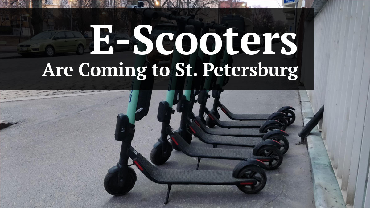 Los e-scooters están llegando a st. petersburgo