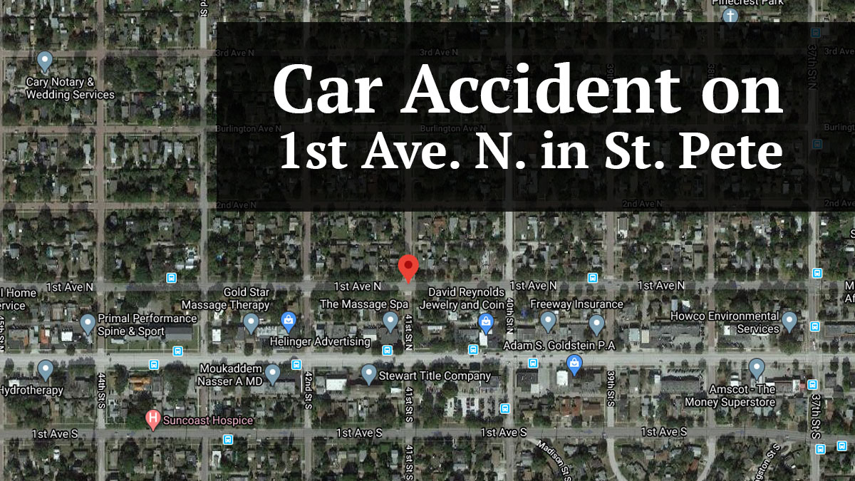 car accident on 1st ave n in st pete