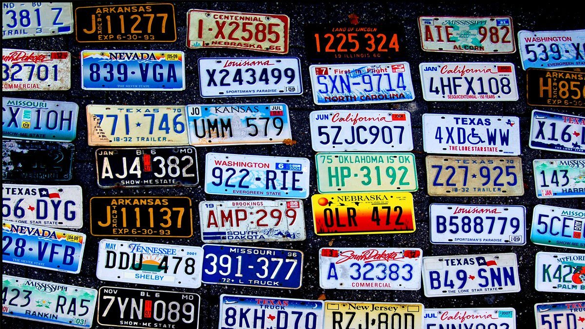 license plates