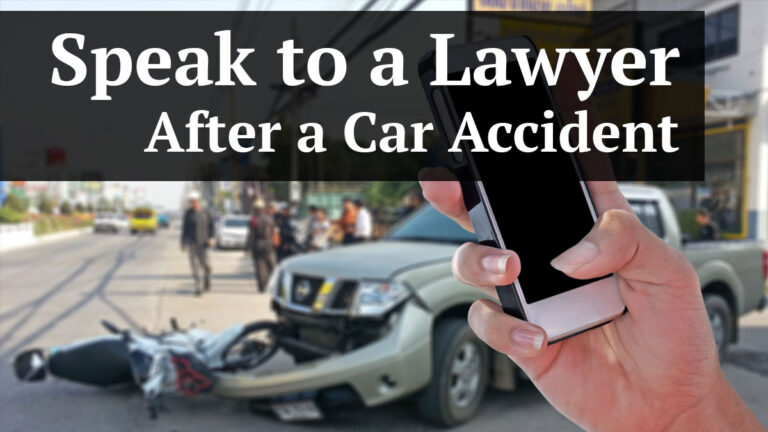 speak to a lawyer after an accident