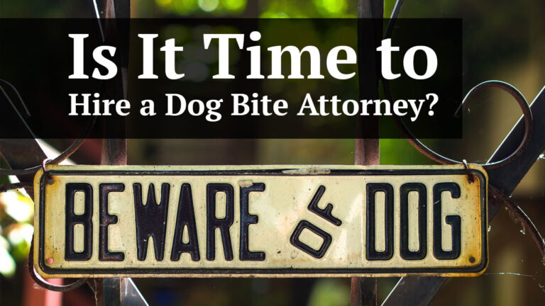 is it time to hire a dog bite attorney