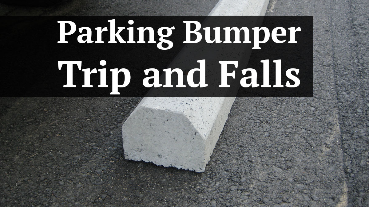 parking bumper trip and falls