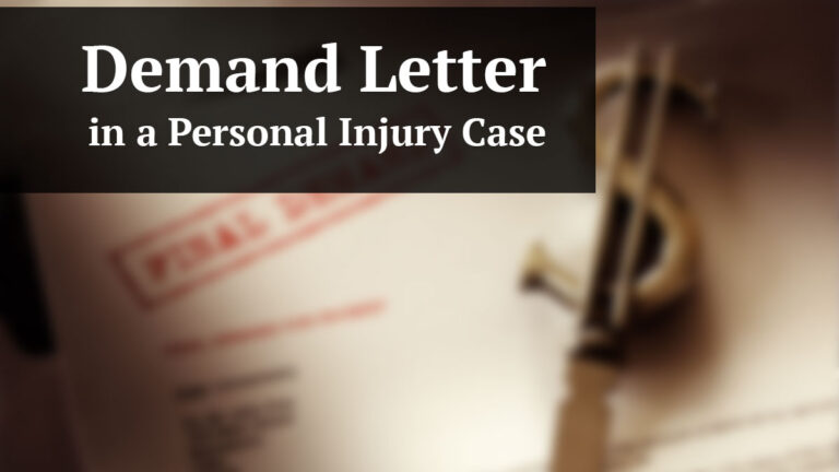 demand letter in a personal injury case