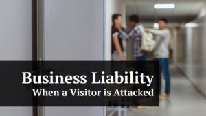 business liability when a visitor is attacked