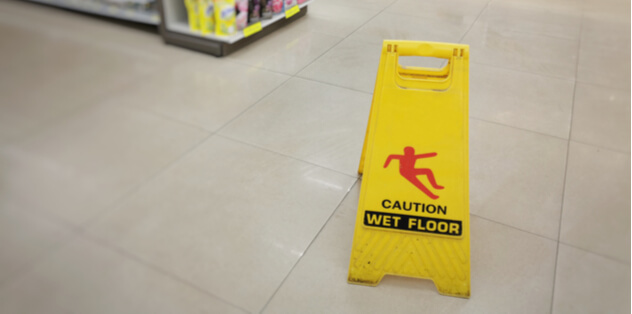 caution wet floor sign