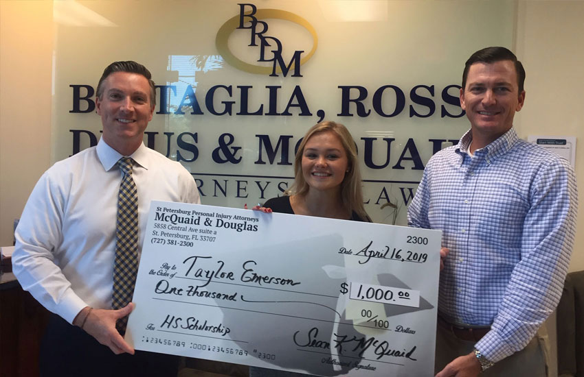 Personal Injury Attorneys Mcquaid and Douglas Scholarship Award