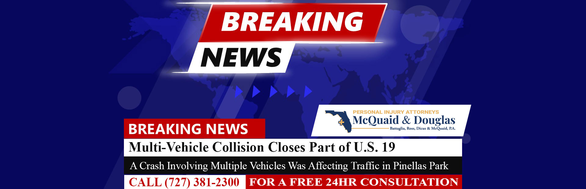 [9-8-22] Multi-Vehicle Collision Closes Part of U.S. 19 in Pinellas Park