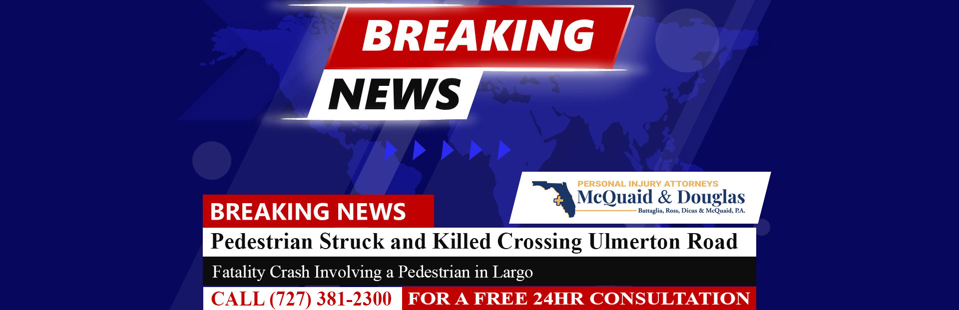 [01-11-23] Peatón Atropellado y Muerto Cruzando Ulmerton Road en Largo