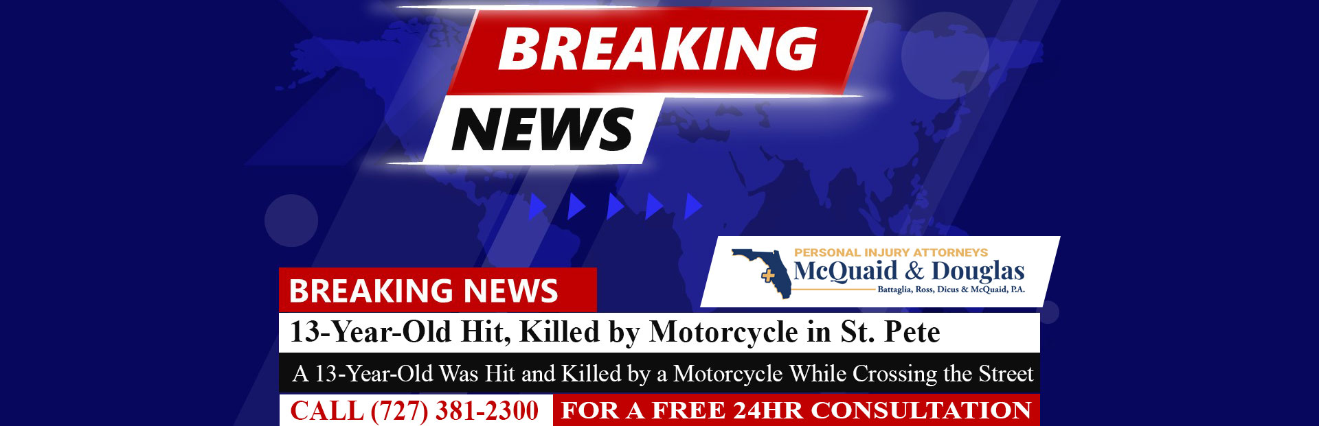 [01-31-23] Joven de 13 años muere atropellado por motocicleta mientras cruzaba calle en St. Pete