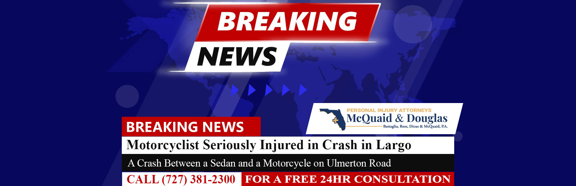 [01-30-23] Motorcyclist Seriously Injured in Crash on Ulmerton Road in Largo
