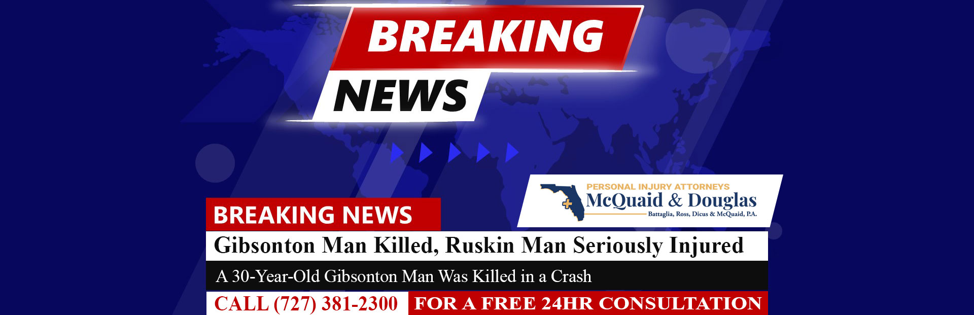 [04-08-23] Gibsonton Man Killed, Ruskin Man Seriously Injured in Head-on Crash