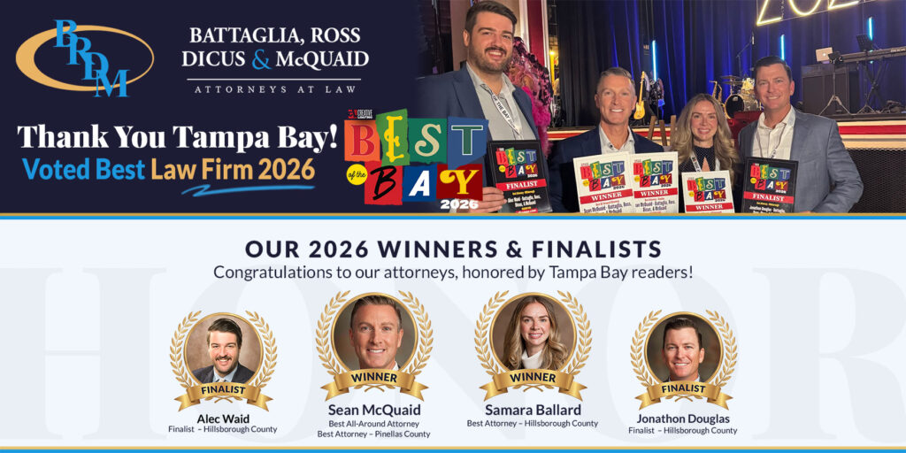 Battaglia, Ross, Dicus & McQuaid, P.A. Earns Four 2026 Best of the Bay Awards